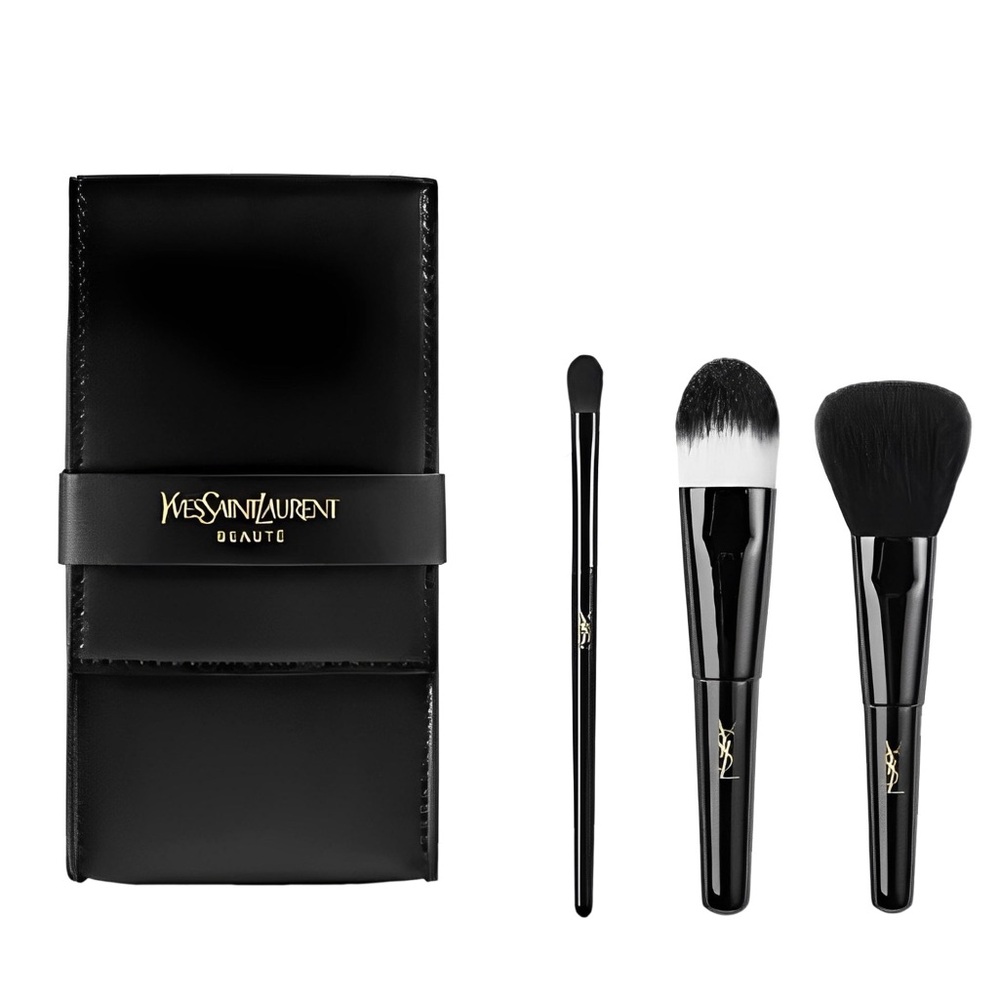 Yves Saint Laurent YSL Beauté Mini Brush Kit with Case BRAND NEW